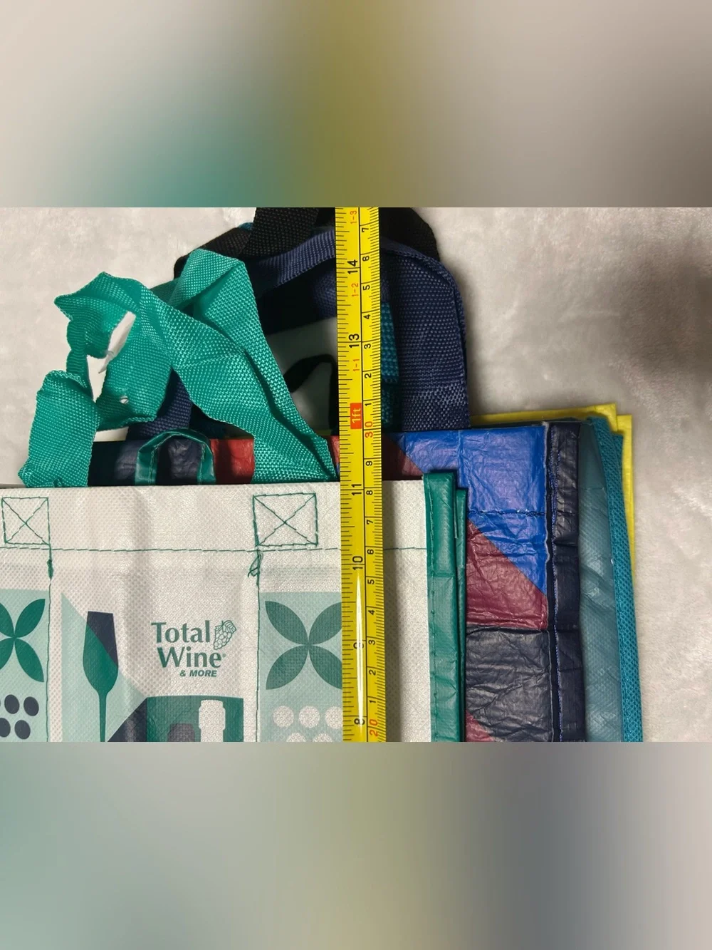 4 small grocery shopping reusable tote bags
